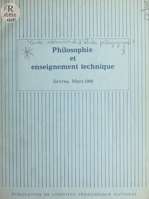 cover image of Philosophie et enseignement technique